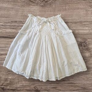 The Great White Knee Length Linen Cotton Skirt M (2)